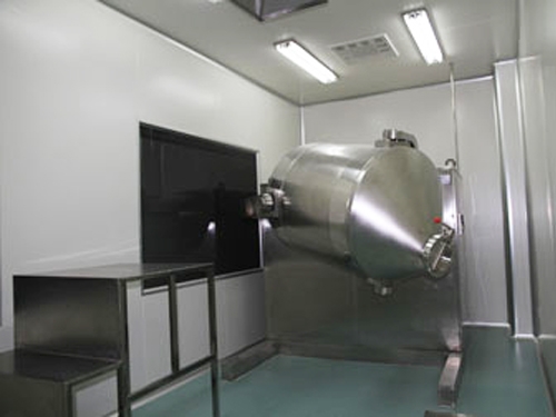 Three dimensional powder mixer
